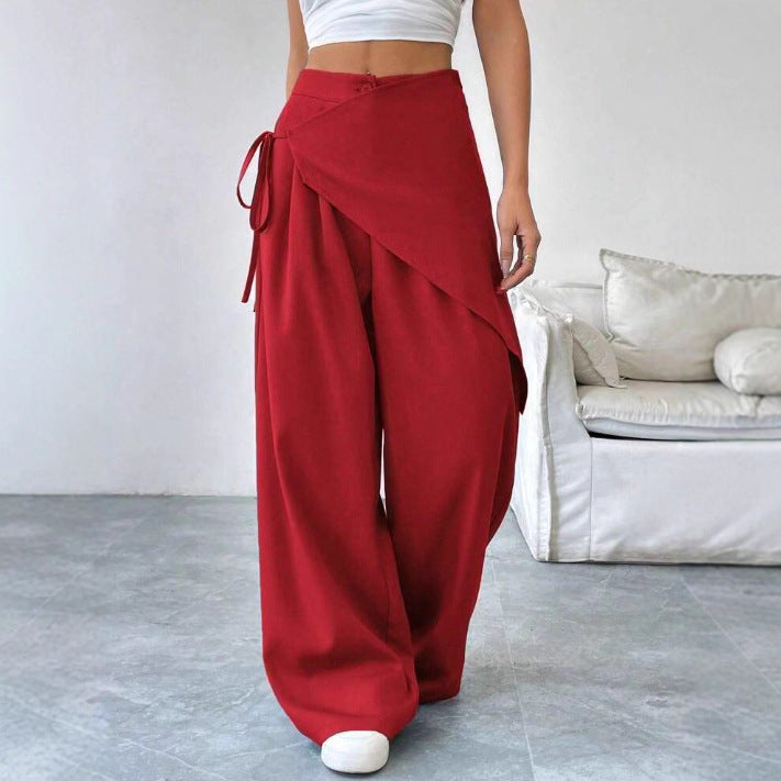 Retro High-Waist Wide-Leg Trousers