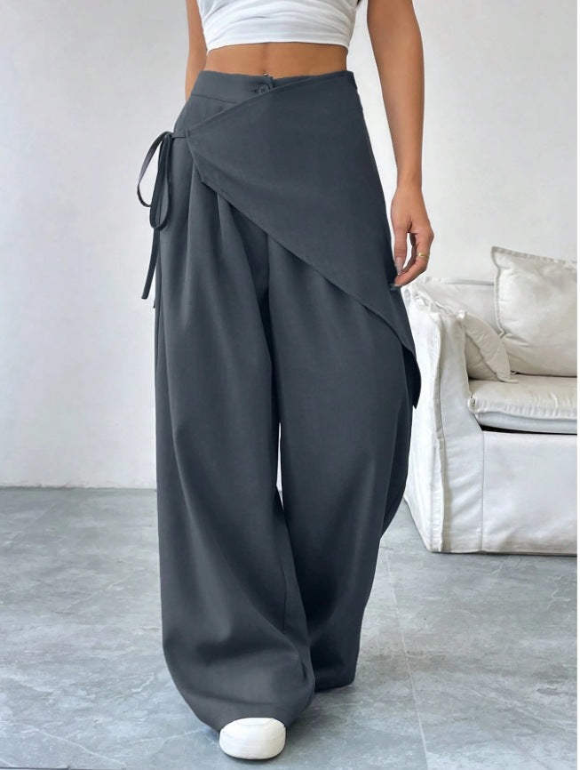 Retro High-Waist Wide-Leg Trousers
