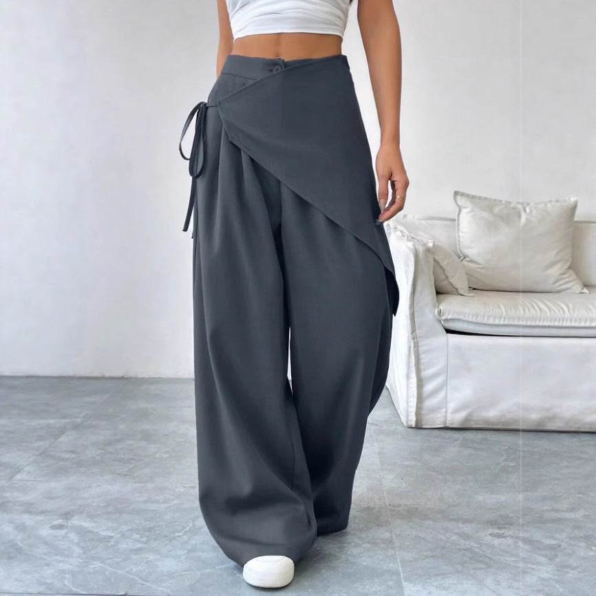 Retro High-Waist Wide-Leg Trousers