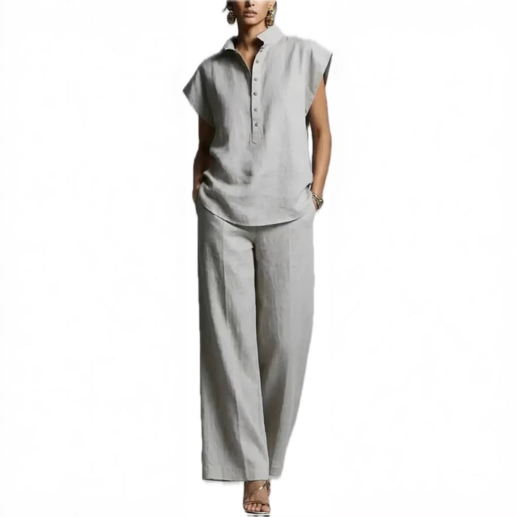 Women's Casual Cardigan & Wide-Leg Pants Set