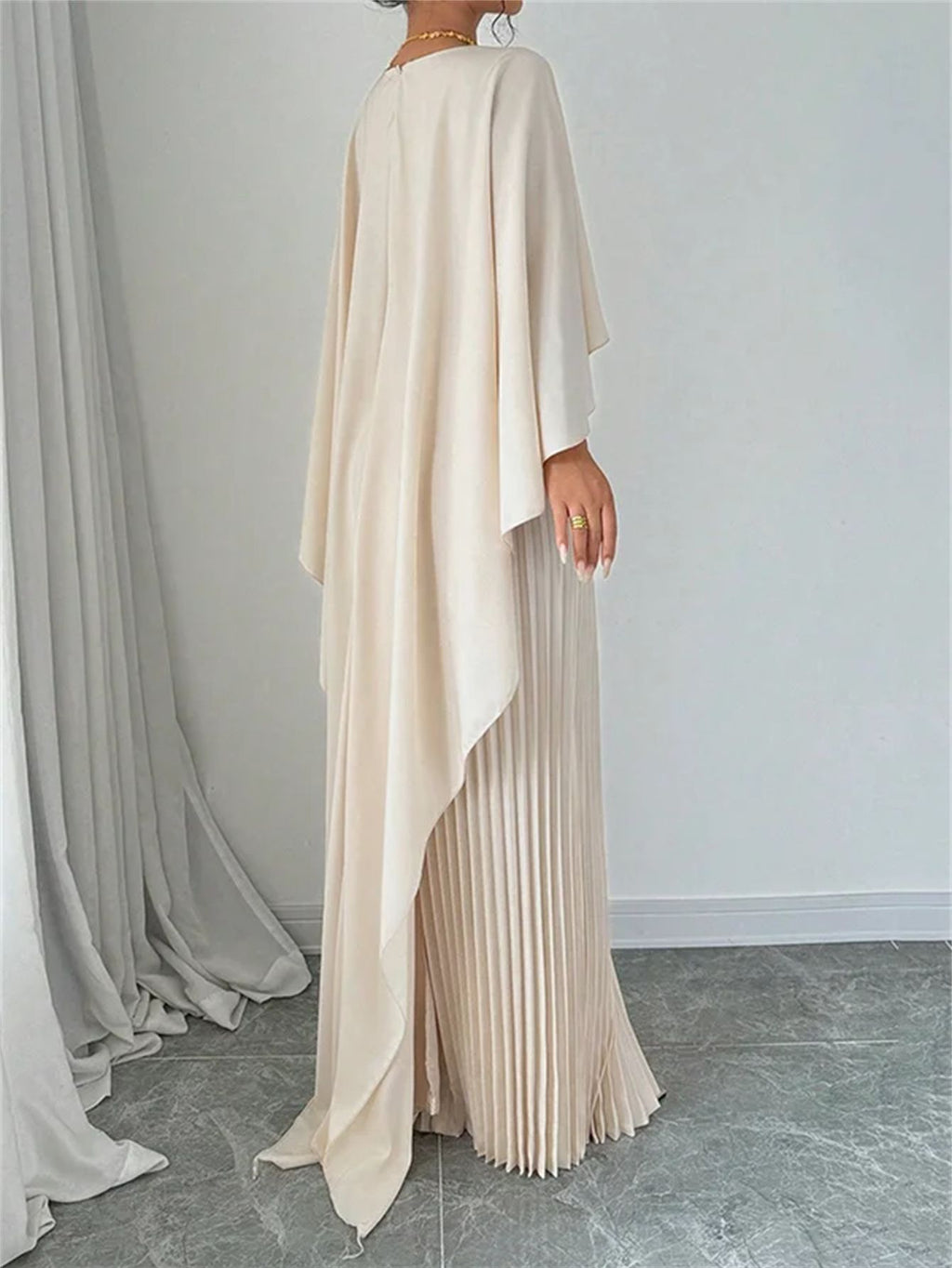 Loose Batwing Sleeve Mid-Length Dress