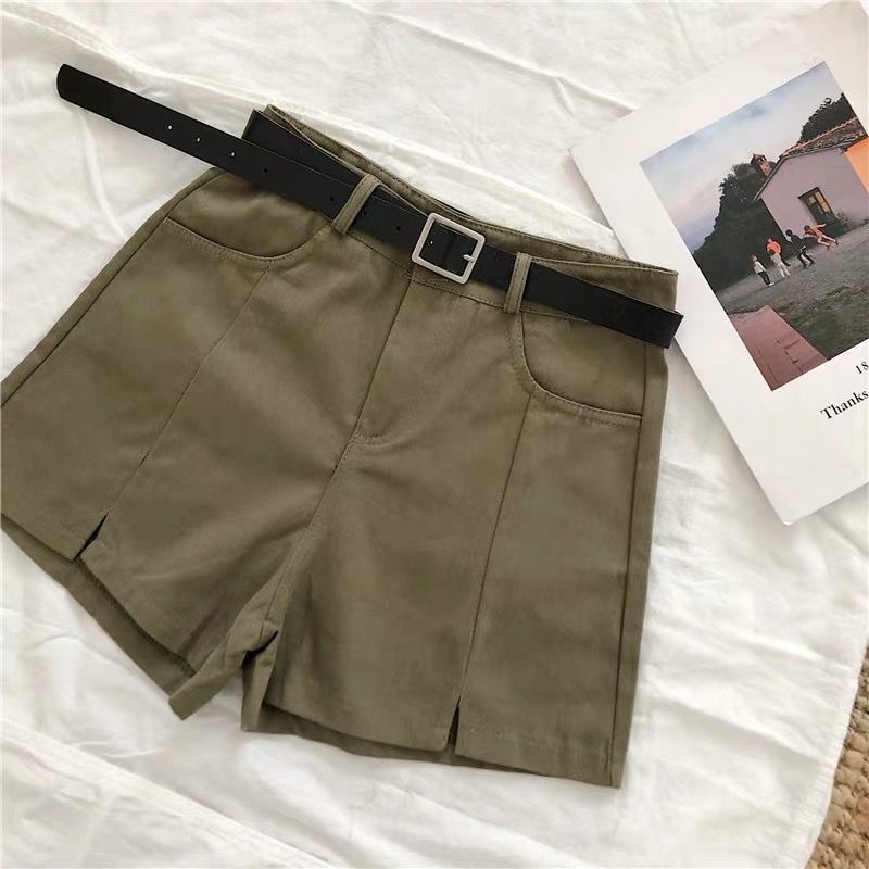 High-Waist Split Wide-Leg Shorts