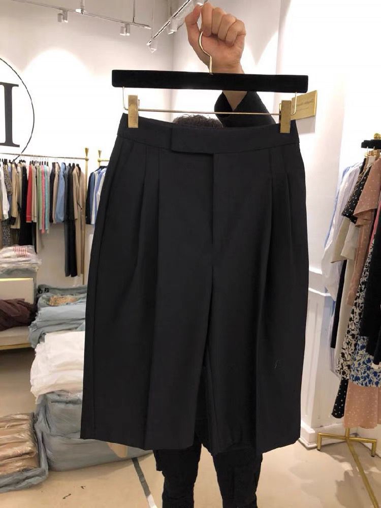 High-Waist Drawstring Wide-Leg Straight Pants