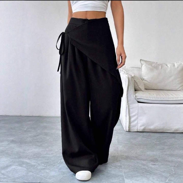 Retro High-Waist Wide-Leg Trousers