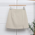 High-Waist Slit A-Line Mini Skirt