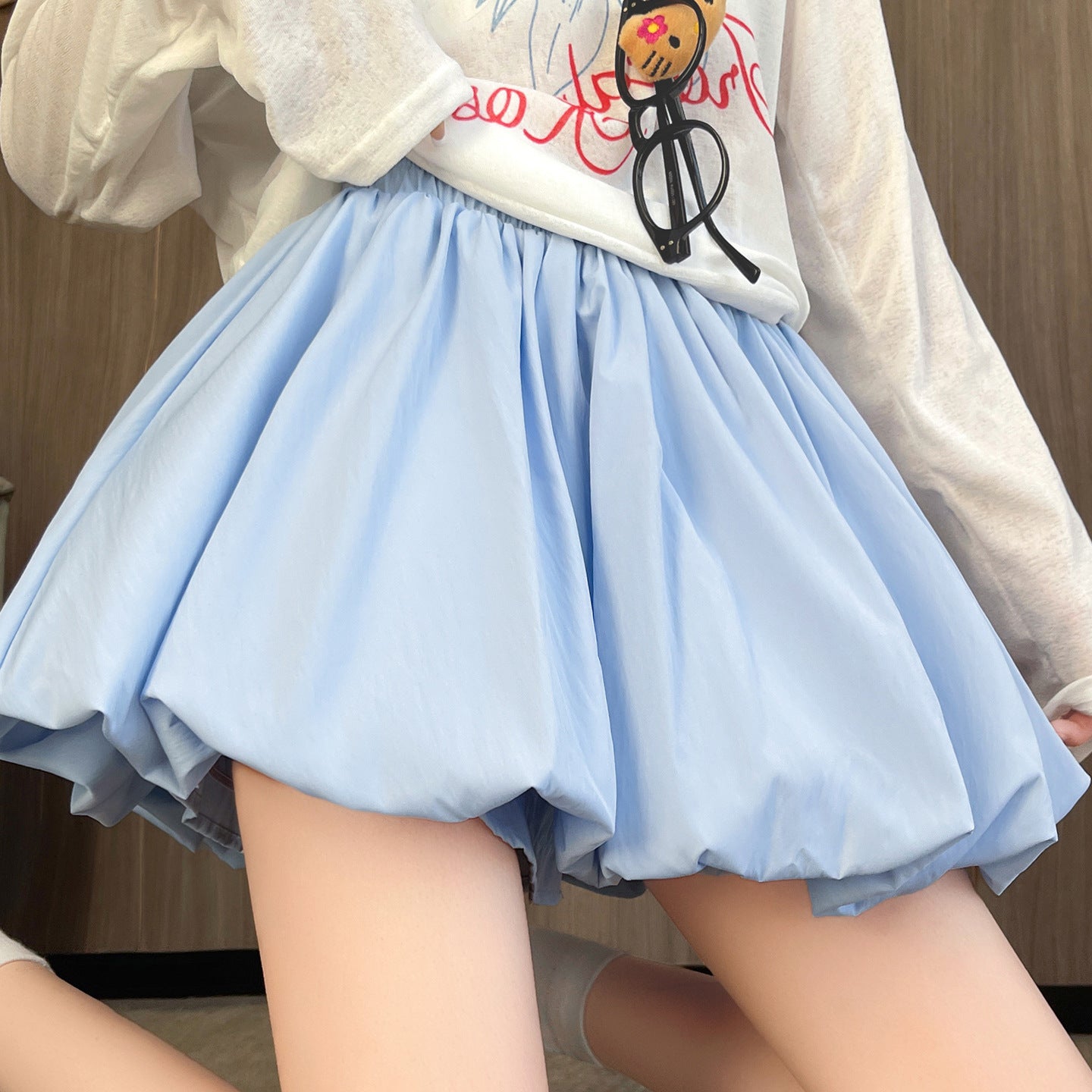 High-Waist Pleated Tutu Mini Skirt