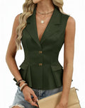Bow-Tie V-Neck Chenille Suit Vest