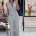 Asymmetric Professional Solid Color Jumpsuit