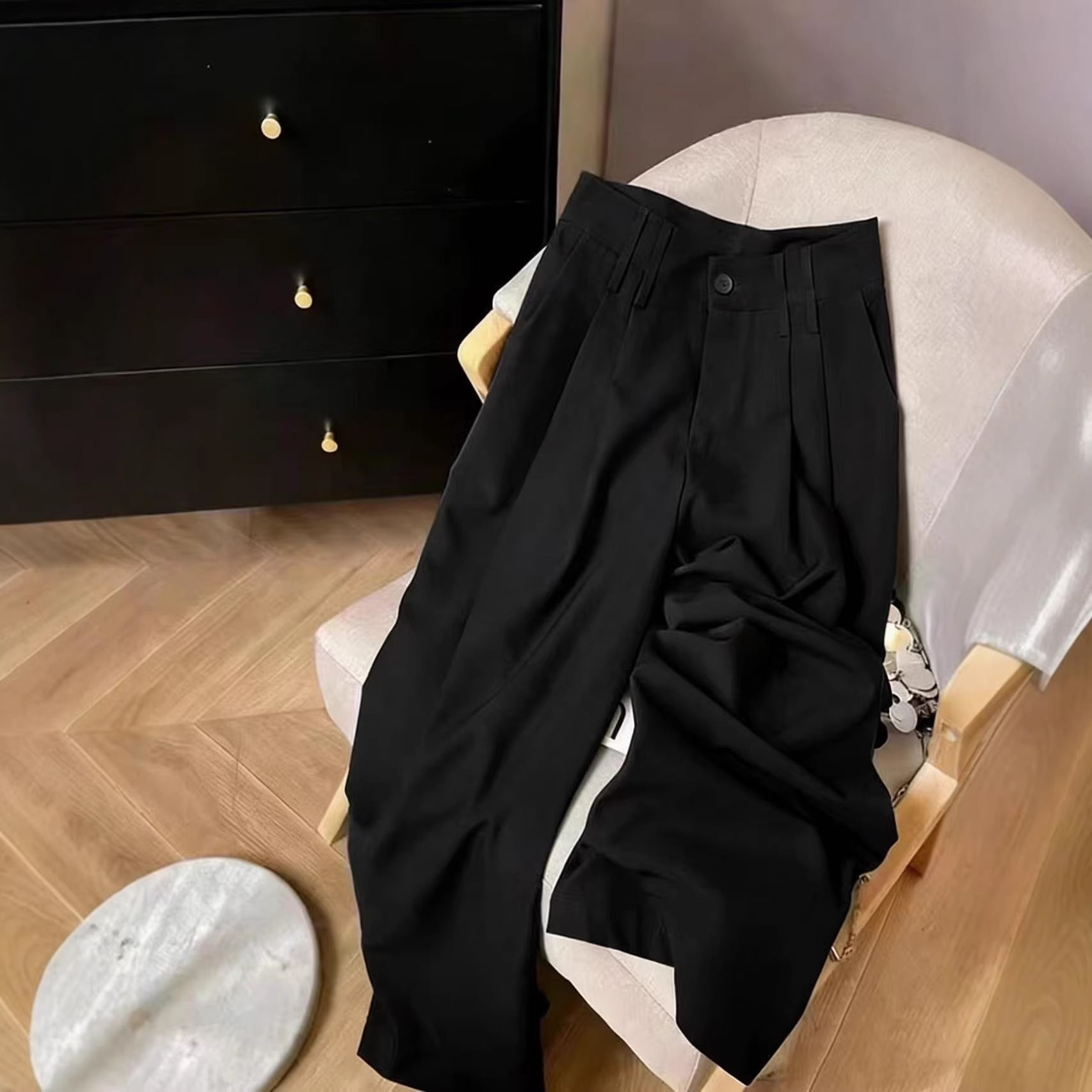 Fluid Flow Straight-Leg Floor-Length Pants