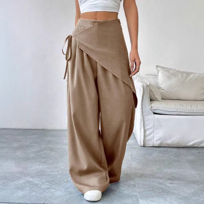 Retro High-Waist Wide-Leg Trousers
