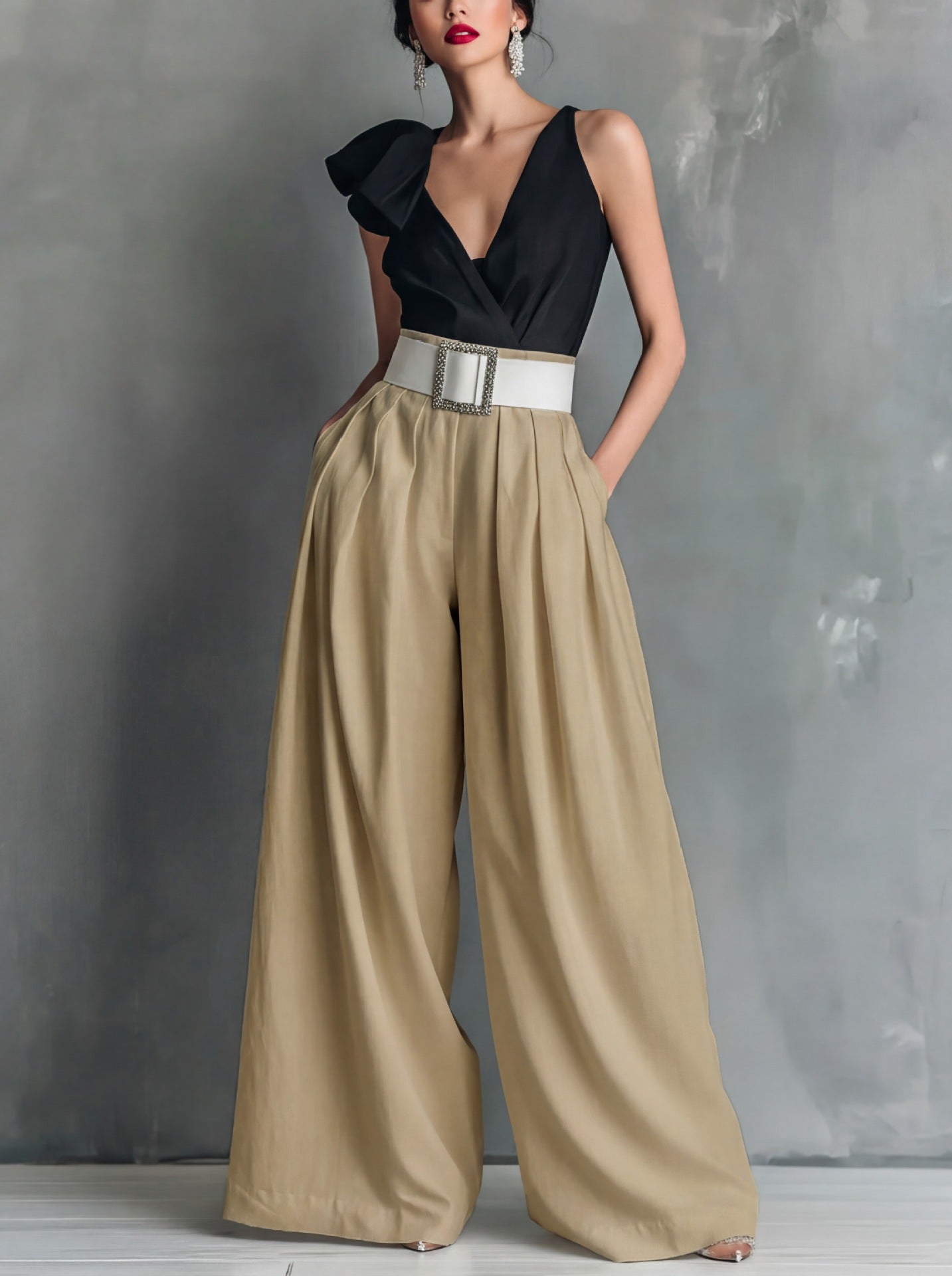 Everyday Elegance High-Waist Straight-Leg Pants