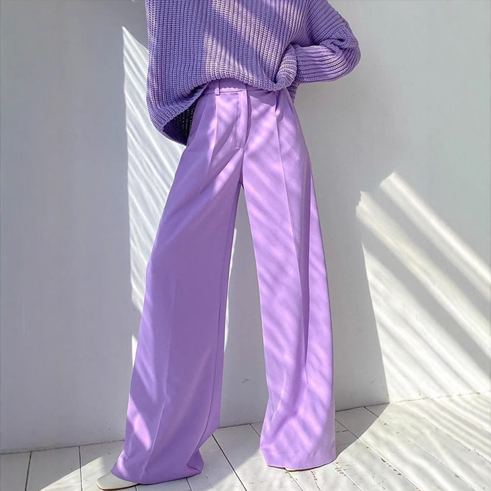Elegant Hollow-Out Wide-Leg Pants