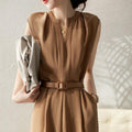 High-Waist Slimming Solid Color Jumpsuit
