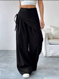 Retro High-Waist Wide-Leg Trousers