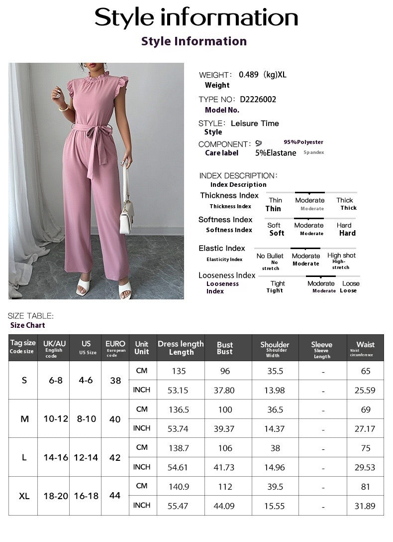 Ruffled Corset High-Waist Cropped Jumpsuit
