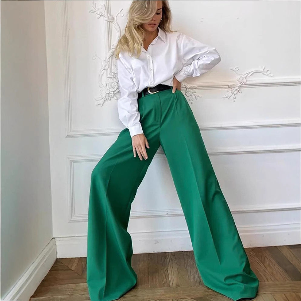 Elegant Hollow-Out Wide-Leg Pants