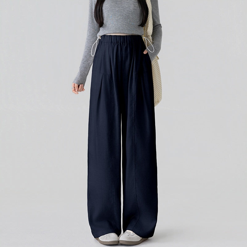 Lyocell Wide-Leg Drawstring Pants