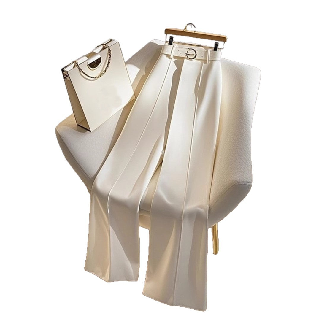 Casual Loose-Fit Solid-Color Pants