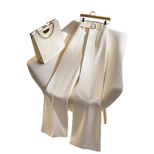 Casual Loose-Fit Solid-Color Pants