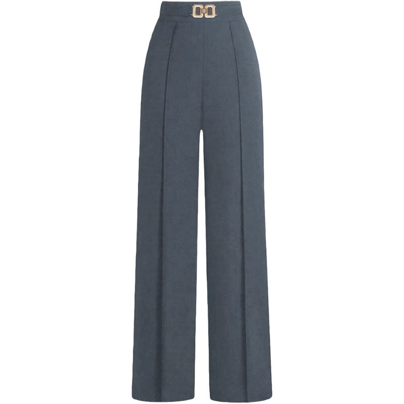 High-Waist Slimming Straight-Leg Trousers