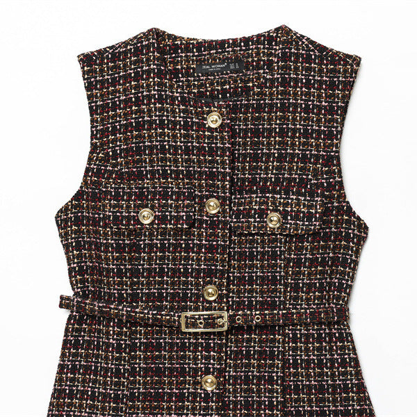 Printed Pattern Belted Vest Top