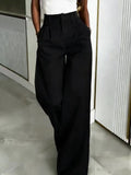 Fluid Flow Straight-Leg Floor-Length Pants