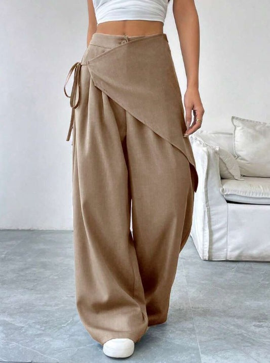 Retro High-Waist Wide-Leg Trousers