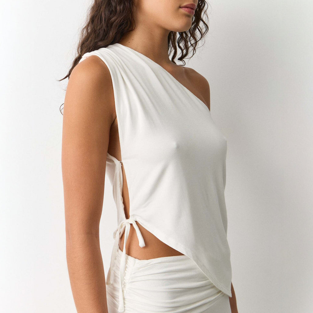 Summer Hollow-Out Lace-Up Top & Skirt Two-Piece Set