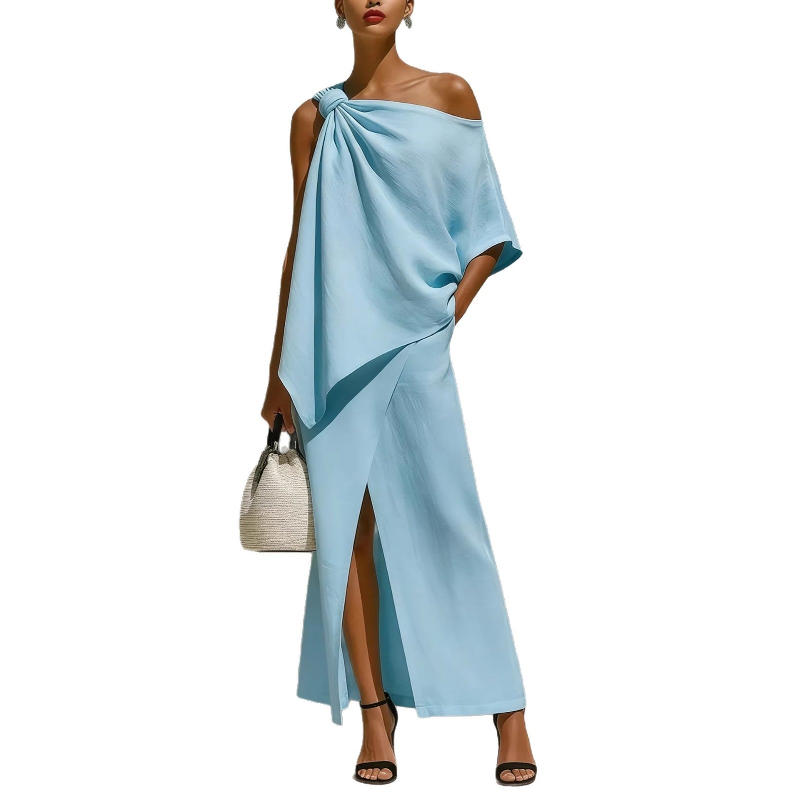 Off-Shoulder Top & Midi Skirt Two-Piece Set