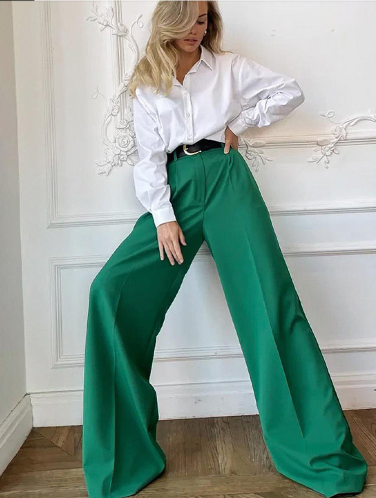 Elegant Hollow-Out Wide-Leg Pants